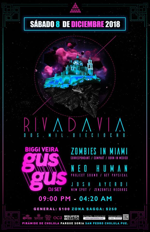 RIVADAVIA 3era edición | Festival Internacional de Música Electrónica | sábado 8 de diciembre 2018