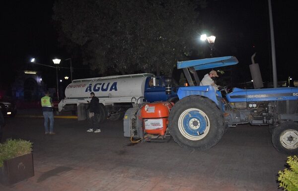 Por tercera ocasión sanitizan calles de Zacatelco