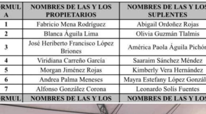 Fabricio Mena y Blanca Águila primeras posiciones plurinominales del PRI