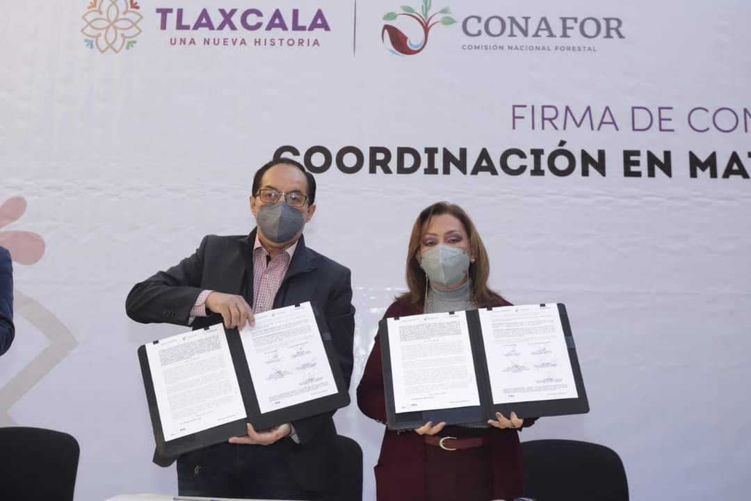 SIGNARON GOBIERNO DE TLAXCALA Y CONAFOR CONVENIO MARCO DE COORDINACIÓN EN MATERIA FORESTAL