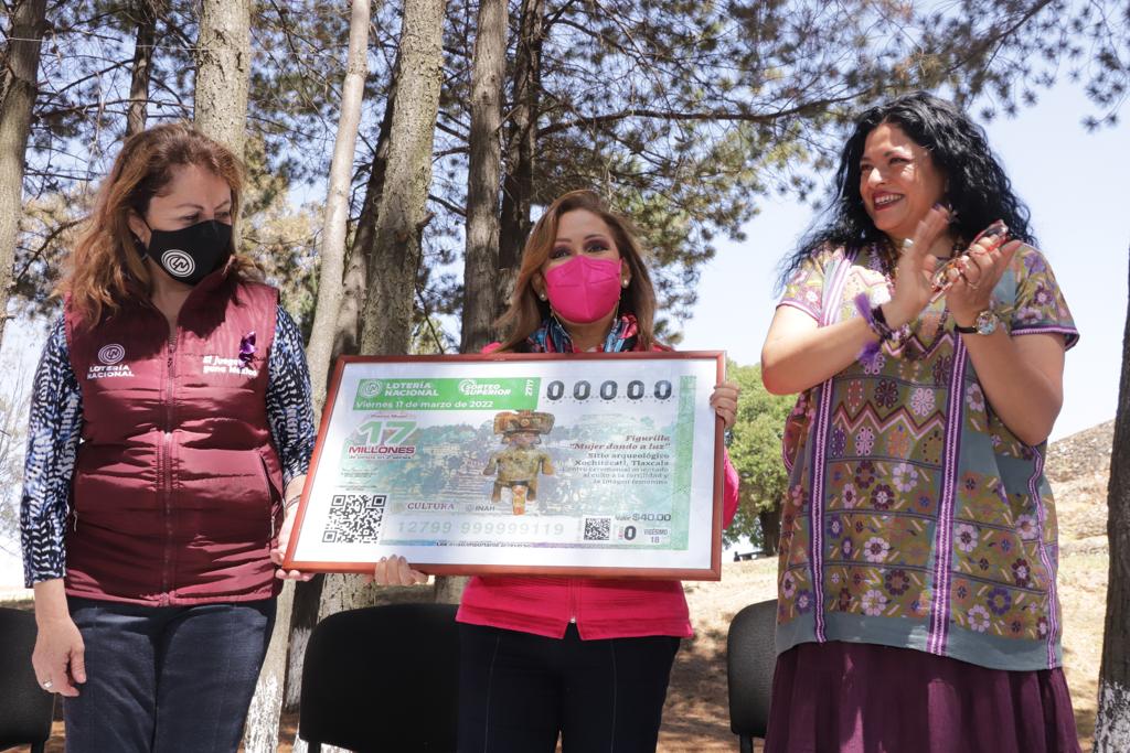 DEVELAN BILLETE CONMEMORATIVO DEL DÍA INTERNACIONAL DE LA MUJER EN LA ZONA ARQUEOLOGICA DE XOCHITÉCATL