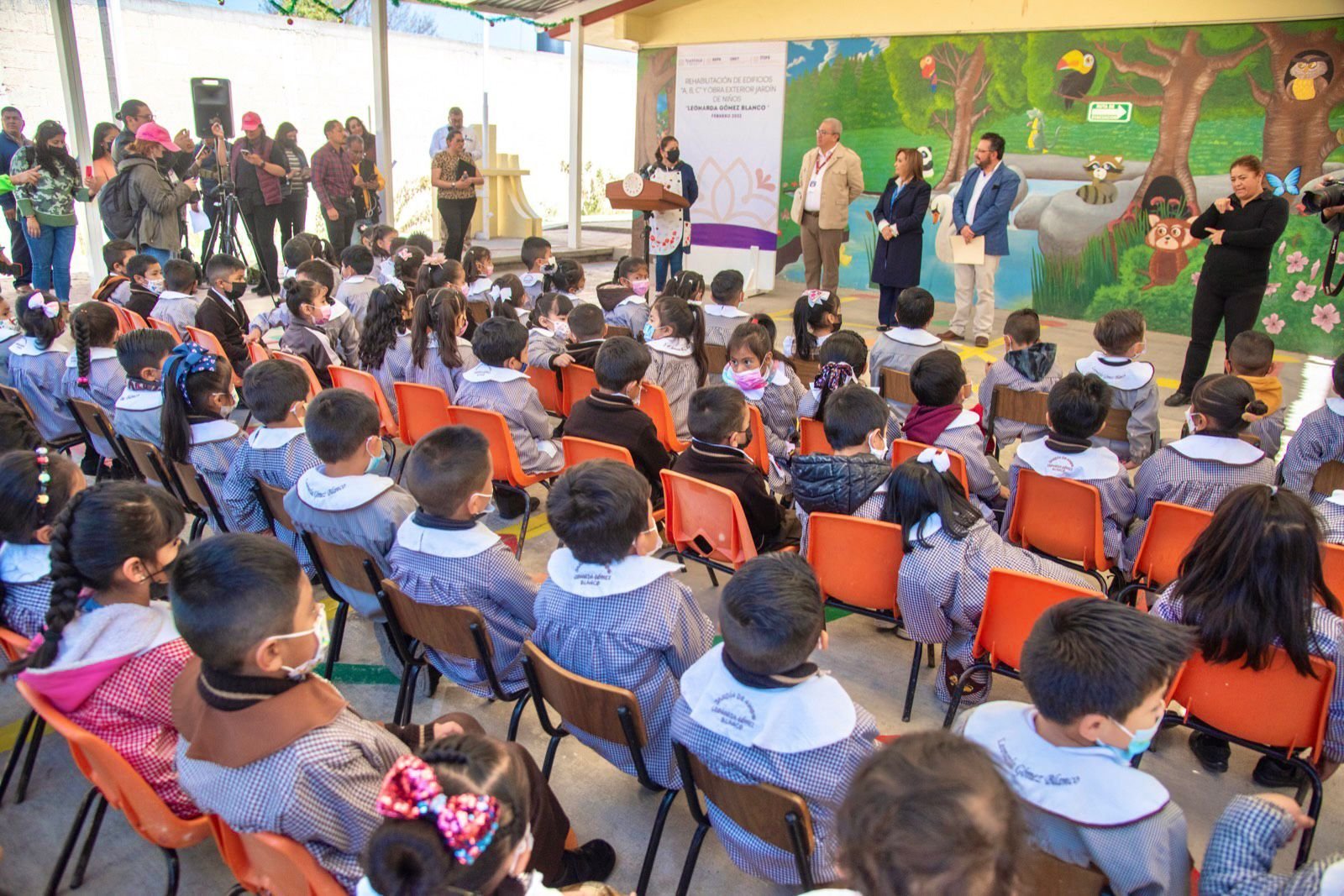 ENTREGÓ GOBERNADORA LORENA CUÉLLAR OBRAS DE REHABILITACIÓN EN EL PREESCOLAR “LEONARDA GÓMEZ BLANCO” DE CHIAUTEMPAN