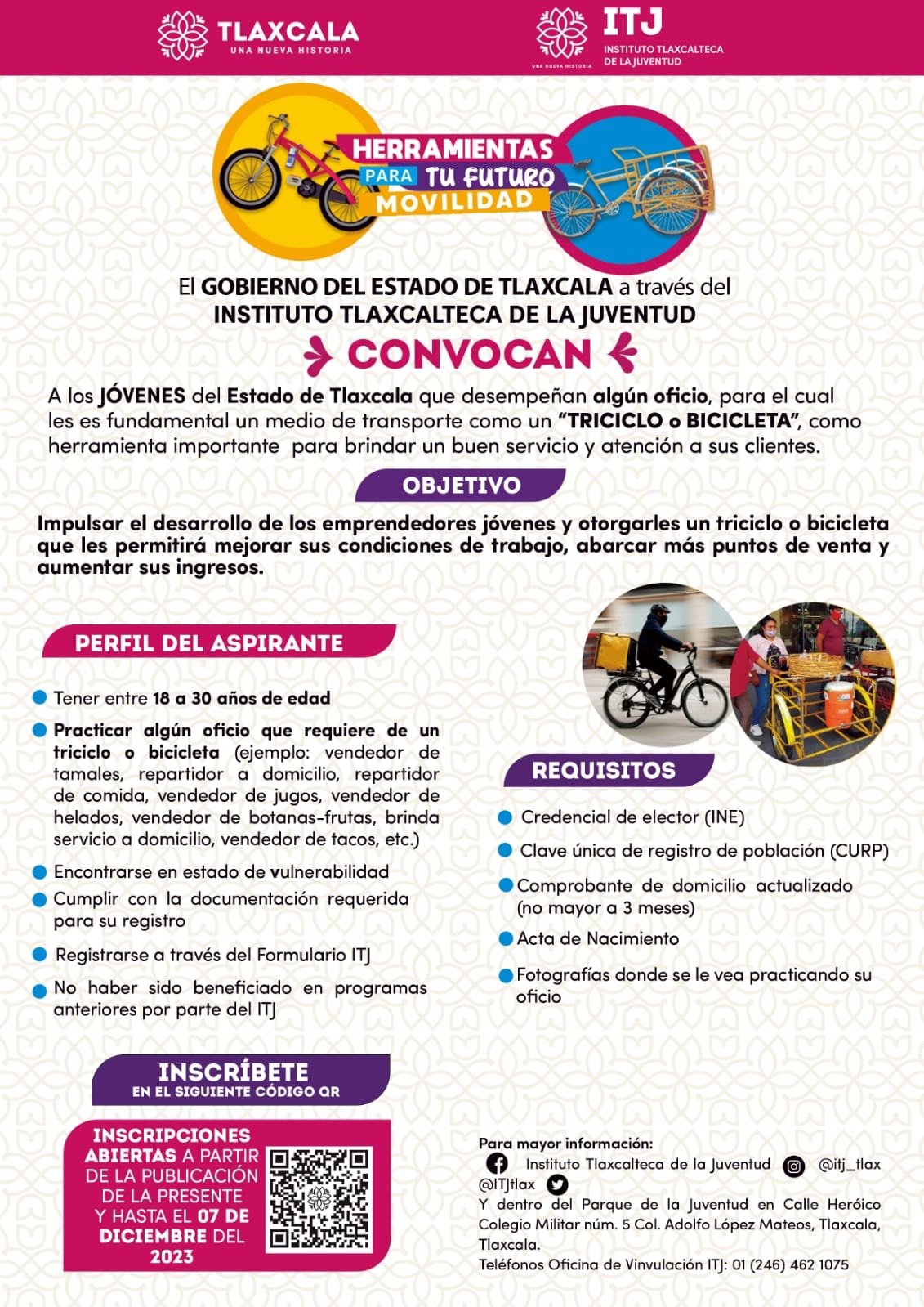 EMITE ITJ CONVOCATORIA “HERRAMIENTAS PARA TU FUTURO”, EN LA MODALIDAD DE “MOVILIDAD”