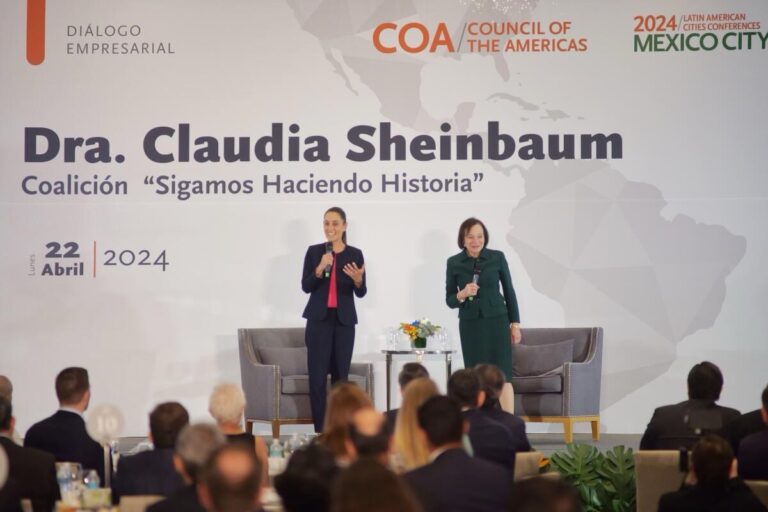 Presidenta del Council of the Americas (COA) califica como espectacular el Plan de Nación de Claudia Sheinbaum para continuar con la 4T