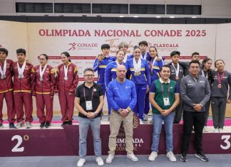 TLAXCALA SUBE AL PODIO EN EL SEGUNDO DÍA DE GIMNASIA DE TRAMPOLÍN EN LA OLIMPIADA NACIONAL CONADE 2025