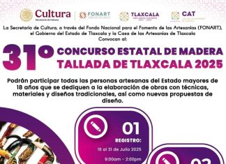 CONVOCA CAT AL XXXI CONCURSO ESTATAL DE MADERA TALLADA TLAXCALA 2025