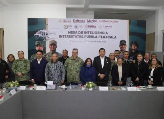 GOBIERNOS DE TLAXCALA, PUEBLA Y FUERZAS ARMADAS SOSTIENEN MESA DE INTELIGENCIA INTERESTATAL