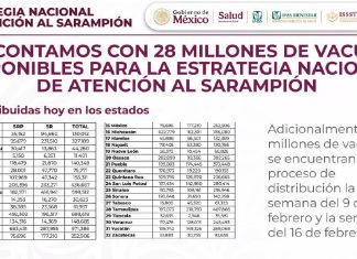 PARTICIPA LORENA CUÉLLAR EN REUNIÓN CON PRESIDENTA DE MÉXICO PARA REFORZAR ESTRATEGIA CONTRA SARAMPIÓN