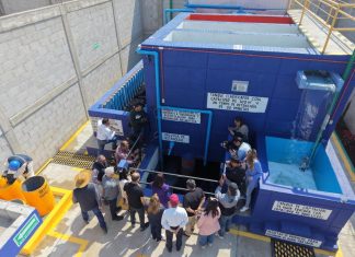 SUPERVISA GOBERNADORA PLANTA PRIVADA DE TRATAMIENTO EN LAVANDERÍA DE MEZCLILLA EN TEPETITLA