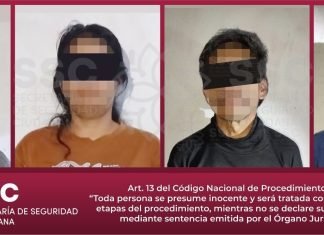 ESTRATEGIA DE SEGURIDAD CONJUNTA PERMITE LA DETENCIÓN DE OCHO PERSONAS EN XICOHTZINCO