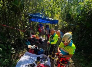 Participa CRUMT Tlaxcala en labores de búsqueda y rescate de personas en Cuetzalan, Puebla
