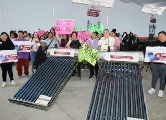 GOBERNADORA ENCABEZA ENTREGA DE CALENTADORES SOLARES EN TERRENATE