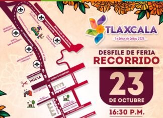 ANUNCIAN CIERRES VIALES EN TLAXCALA CAPITAL POR DESFILE DE FERIA.